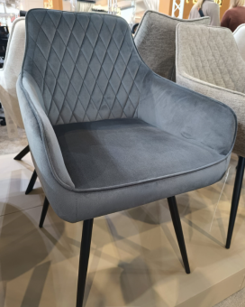 Стул на пружинном блоке Signal SERVIO Velvet Bluvrl 14 серый/черный