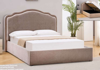 Кровать с подъемным механизмом Signal FLORENCJA Velvet 160х200 темный беж 