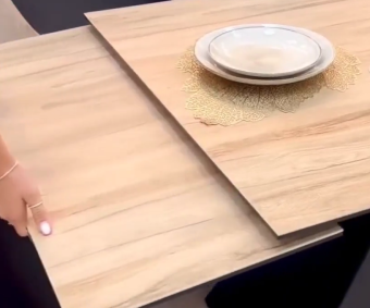 Стол Signal WESTIN Ceramic Sabbia светлое дерево/черный 90x160/240  