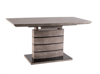 Стол обеденный Signal LEONARDO раскладной 80х140/180 эффект бетон/черный
