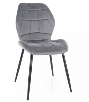 Стул Signal  JAKE Velvet Bluvel 14 серый/черный