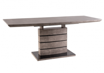 Стол обеденный Signal LEONARDO раскладной 80х140/180 эффект бетон/черный