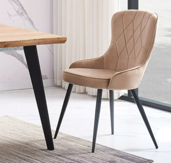 Стул кухонный Signal LOTUS Velvet Bluvel 28 бежевый/черный