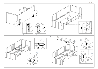Кровать Signal ALFIE Velvet Bluvel 40 темно-бежевый 120х200
