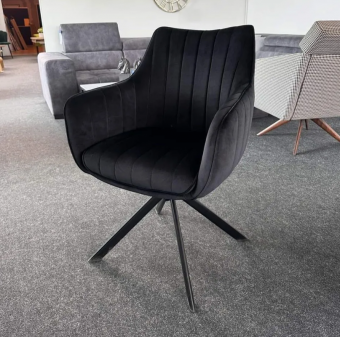 Стул Signal AZALIA Velvet Bluvel 19 черный/черный матовый 