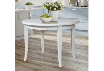 Стол обеденный круглый Мебель-класс ФИДЕС 105х105/135 белый