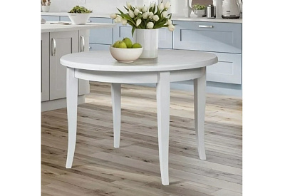 Стол обеденный круглый Мебель-класс ФИДЕС 105х105/135 белый