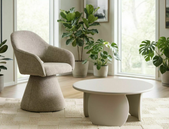 Стол журнальный Signal NOEMI 80х80х35 беж