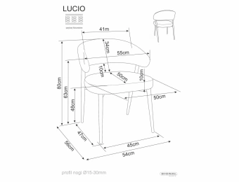 Стул Signal Lucio Noelle 45, капучино/черный матовый