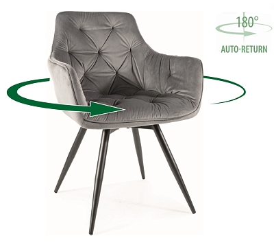 Стул Signal MANGO Velvet Bluvel 14 серый