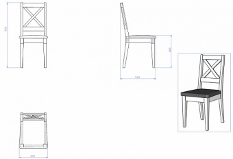 Стул Мебель-класс ЮНОНА Dark oak/LAVORE ECRU, 3 категория