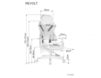 Кресло компьютерное Signal REVOLT черный/красный