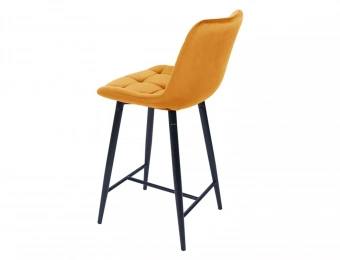 Стул полубарный Signal CHIC H-2 Velvet Bluvel 68 карри/черный матовый