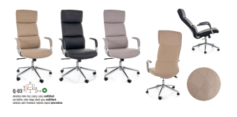 Кресло офисное Signal Q-03 бежевый/хром