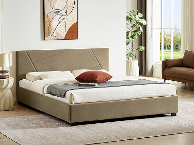 Кровать Signal COLUMBIA Velvet 140x200 бежевый, Bluvel 28