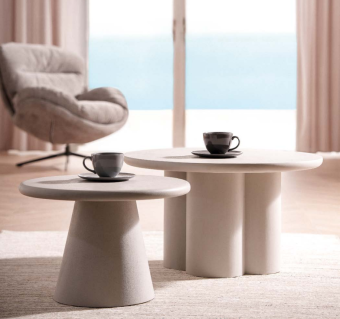 Столик журнальный Signal ROSALIA 80x80x45 светло серый