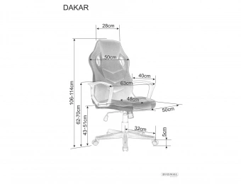 Кресло компьютерное Signal DAKAR синий/черный