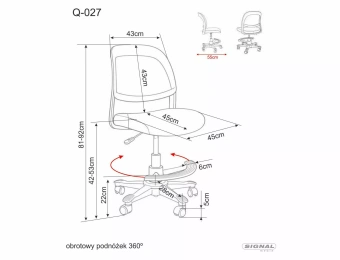 Кресло офисное Signal Q-027 серый