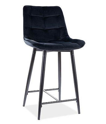 Стул полу барный Signal CHIC H-2 Velvet Bluvel 19 черный/черный матовый