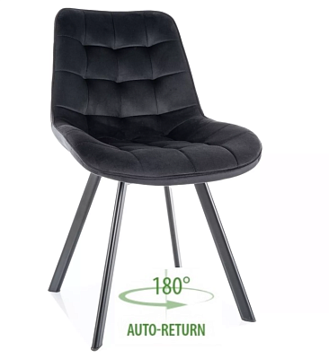 Стул поворотный Signal MONTI Velvet Bluvel 19 черный/черный