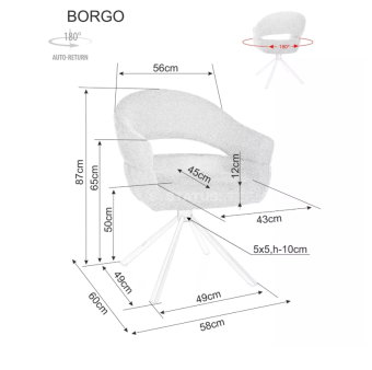 Стул Signal BORGO Raven 18 темно серый/черный