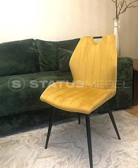 Стул Signal ARCO Velvet карри/черный матовый, Bluvel 68