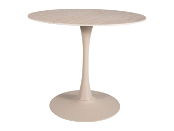 Керамический стол круглый Signal AMADEO 90x90 травертин/кашемир