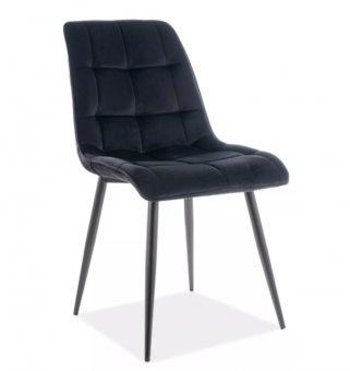 Стул кухонный Signal CHIC Velvet Bluvel 19 черный/черный