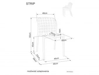 Стул Signal STRIP бежевый
