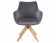 Стул Signal AZALIA D Velvet Bluvel 14 серый/дуб
