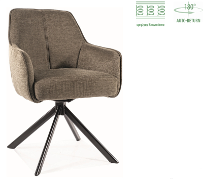 Стул поворотный Signal NOTTI Brego 77 оливковый/черный