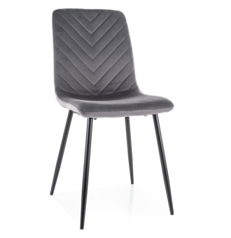 Стул Signal DAREN Velvet Bluvel 14 серый/черный