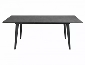 Стол обеденный Signal RENE серый мраморный/черный 90х160-200
