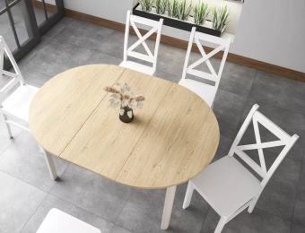 Стол обеденный Signal DANTE дуб кремона/кашемир 102x102/142