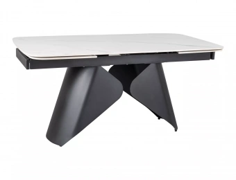 Стол обеденный Signal ARMANDO Ceramic 90х160/240 белый/черный