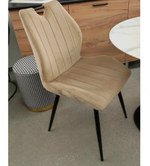 Стул Signal ARCO Velvet Bluvel 28, бежевый/черный