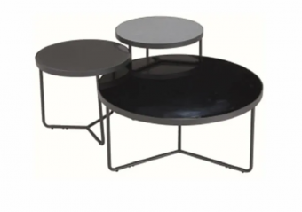 Комплект столов Signal ARTEMIDA серый+черный