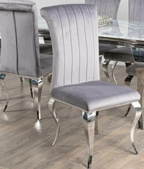 Стул Signal PRINCE Velvet Tap.195 серый/хром