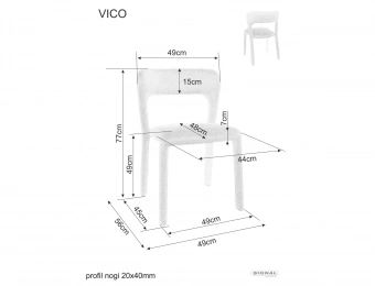 Стул мягкий Signal VICO Wind 33 оливка