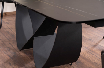 Стол обеденный Signal INFINITY Ceramic  черный AZARIO BLACK 95x160/240