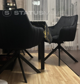 Стул Signal AZALIA Velvet Bluvel 19 черный/черный матовый 