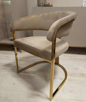 Стул Signal CROWN Velvet Bluvel 28 бежевый/золотой