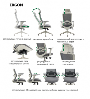 Кресло офисное эргономичное Signal ERGON черный