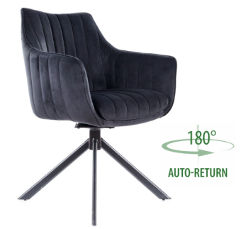 Стул Signal AZALIA Velvet Bluvel 19 черный/черный матовый 