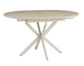 Керамический стол Signal GASTON Ceramic травертин/кашемир 100х100-135