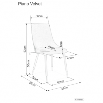 Стул Signal PIANO B Velvet Bluvel 78 зеленый/черный