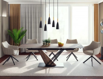 Стол Signal GENESIS CERAMIC Legno дуб/дуб 90х180/240