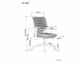 Кресло компьютерное Signal Q-320R серый/черный
