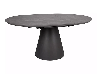 Стол обеденный Signal ANGEL II эффект серого мрамора/черный 120х120/160