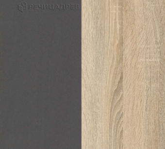 Скамья  Мебель-класс Порто-7 Антрацит-Дуб Сонома (левый)